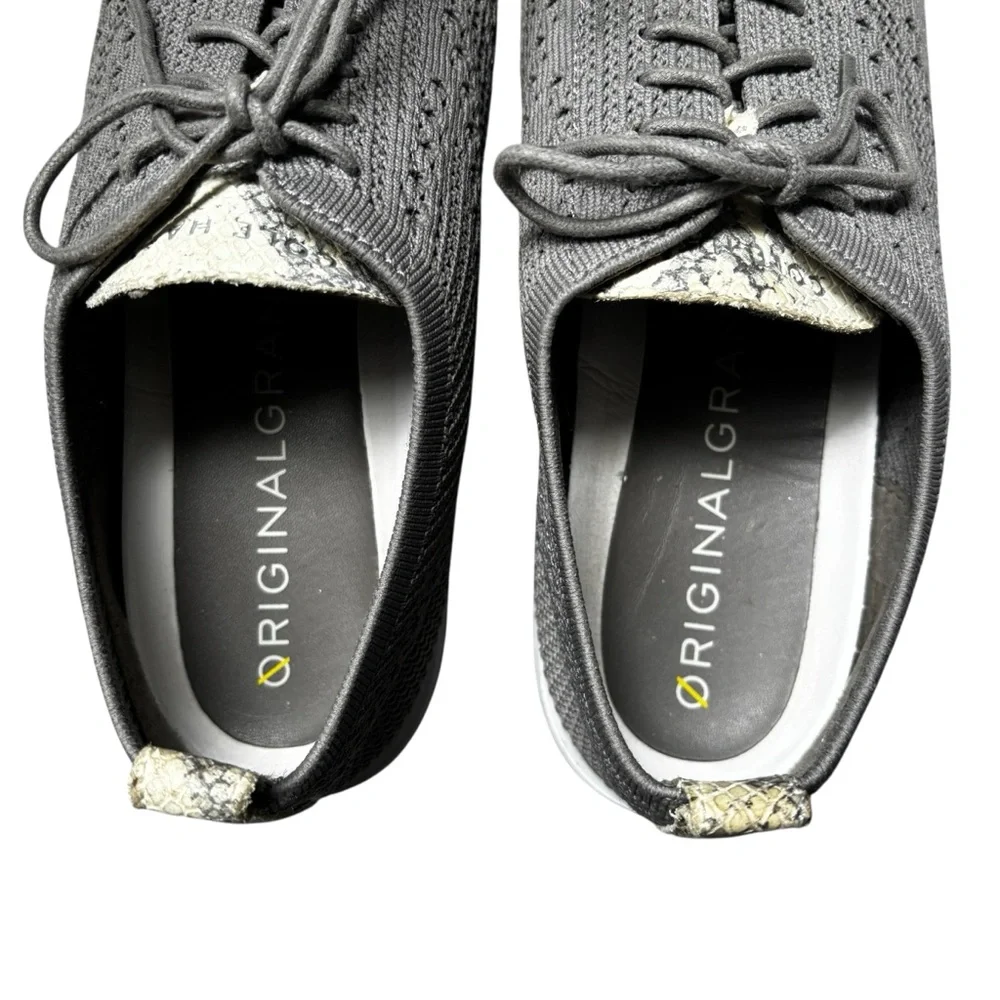 Women's Cole Haan OriginalGrand Grey Stitchlite Oxfords 9.5